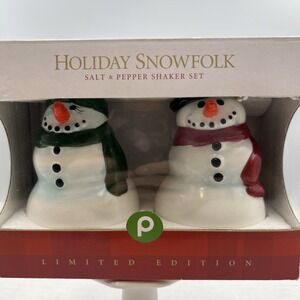Publix 2006 Holiday Snowfolk Encore Edition Snowman‎ Salt & Pepper Shakers Box